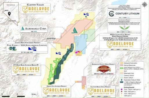 Adelayde Exploration schließt Joint-Venture-Vereinbarung zur Erkundung des Lithiumsolepotenzials des tiefen Beckens im Clayton Valley, Nevada