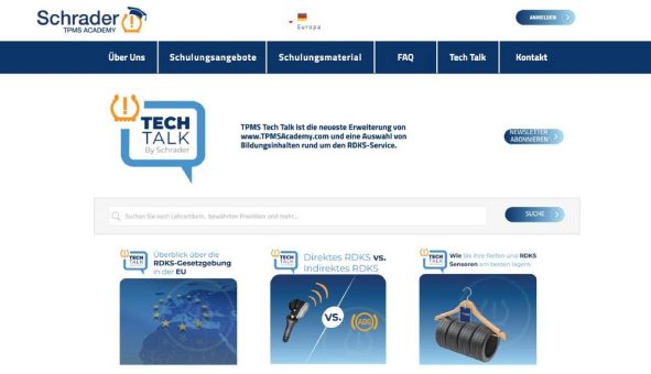 Schrader TPMS Academy stellt „TPMS Tech Talk“ vor