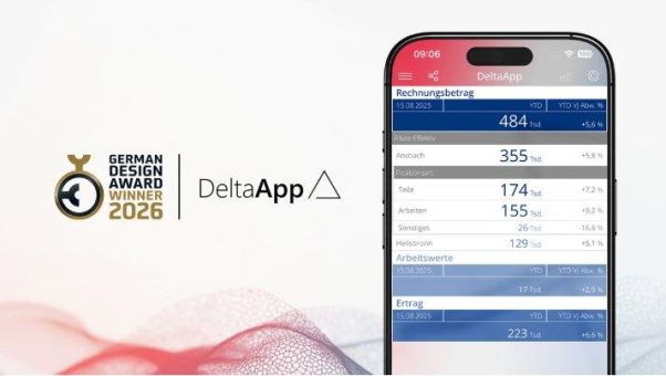 German Design Award 2026: Bissantz & Company wird für exzellente interaktive Nutzererfahrung der DeltaApp ausgezeichnet