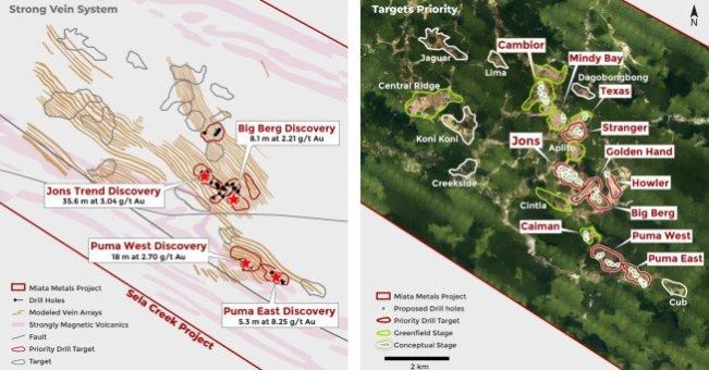 Miata schließt die ersten vier Bohrlöcher des vollständig finanzierten Bohrprogramms über 25.000 Meter im Goldprojekt Sela Creek in Suriname ab