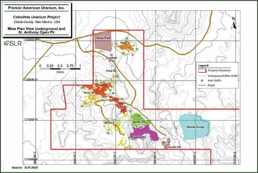 Premier American Uranium gibt vorläufige wirtschaftliche Bewertung und Aktualisierung der Mineralressourcen für das Uranprojekt Cebolleta bekannt mit einer Übersicht über die Wirtschaftlichkeit des Projekts und den Rahmen für dessen Weiterentwicklung
