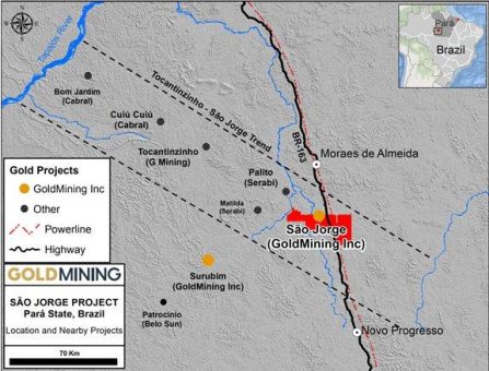 GoldMining meldet erste Bohrergebnisse vom São Jorge-Projekt in Brasilien und bestätigt gleich mehrere neue mineralisierte Ziele