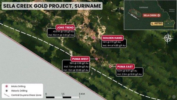 Miata Metals trifft Gold in zwei weiteren Zielen: 5,3 m mit 6,57 g/t Gold in Puma und 14 m mit 1,72 g/t Gold in Golden Hand