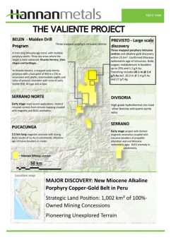 Hannan gibt Update zu Erstbohrungen auf Back-Arc-Porphyry und Epithermal Zielen in Peru