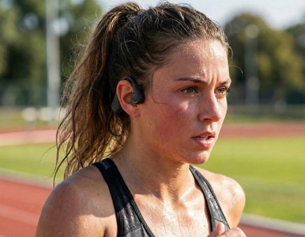 auvisio Knochenschall-Kopfhörer OHS-405.bt, Bluetooth 5.4, wasserfest, Open Ear, IP56