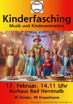 Kinderfasching am 17. Februar im Kurhaus