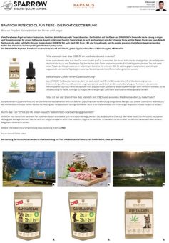 Sparrow Pets CBD Öl für Tiere – die richtige Dosierung