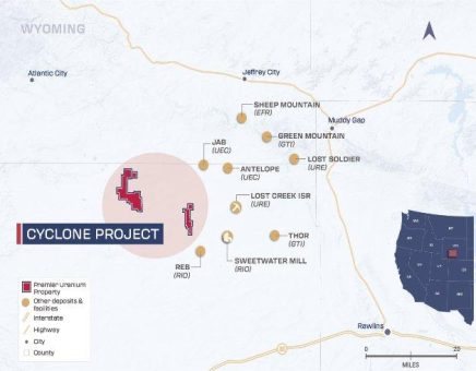 Premier American Uranium gibt vorläufige Ergebnisse der laufenden Bohrungen auf dem Cyclone ISR-Projekt in Wyoming bekannt