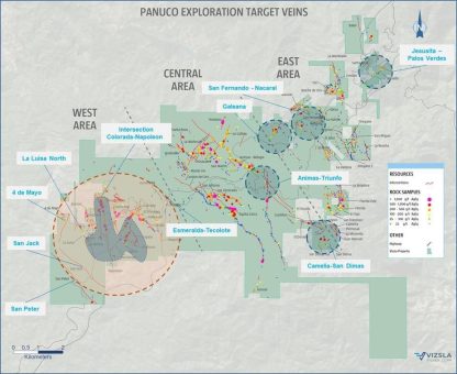 Vizsla Silver stellt ein Explorations-Update für das Projekt Panuco bereit: umreißt ein 10 km umfassendes Bohrprogramm zur Überprüfung neuer Ziele im East Area