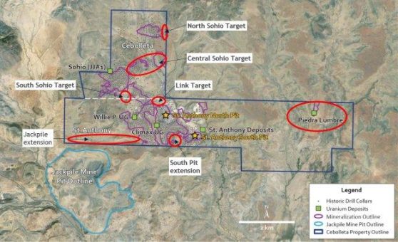 Premier American Uranium skizziert mehrere Ziele für Erweiterungsbohrungen  im Cebolleta-Projekt in New Mexico