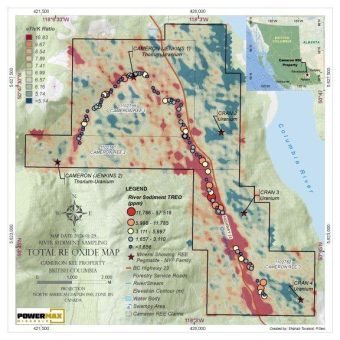 Powermax Minerals berichtet über Analyseergebnisse von Flusssedimentproben aus dem Phase-2-Programm im Seltenerdmetallprojekt Cameron in British Columbia