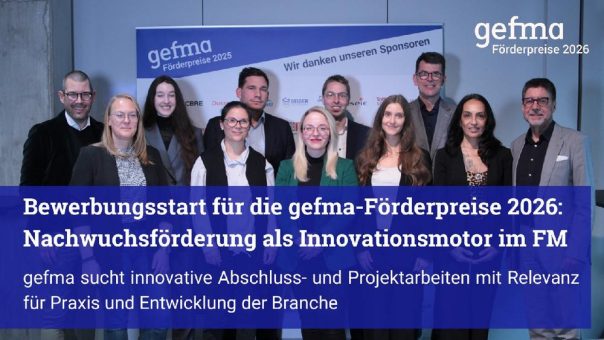 Bewerbungsstart für die gefma-Förderpreise 2026: Nachwuchsförderung als Innovationsmotor im Facility Management