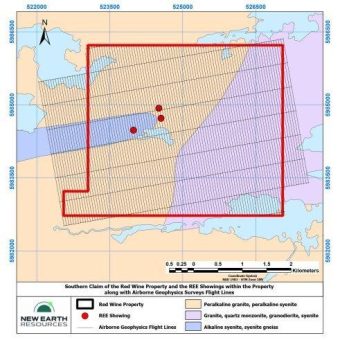 New Earth Resources erläutert integrierte hochauflösende luftgestützte geophysikalische Techniken für die gezielte Exploration von Seltenerdelementen auf seinem Seltenerdelement-Projekt Red Wine