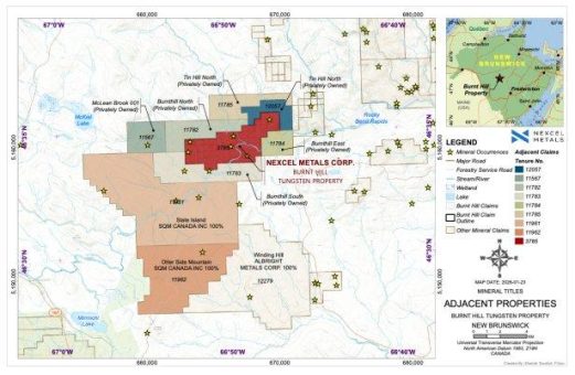 Nexcel Metals meldet Berufung eines GIS- und Datenkompilationsberaters für die Weiterentwicklung des Wolframprojekts Burnt Hill