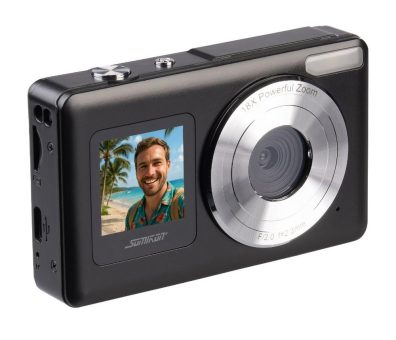 Somikon Full-HD-Digitalkamera, 4K interpoliert, 2 Displays, 18x-Digitalzoom