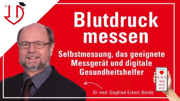Bluthochdruck früh erkennen: Online-Vortrag zur richtigen Blutdruckmessung zu Hause und zu digitalen Messgeräten