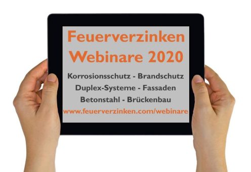Live-Seminare im Netz – Institut Feuerverzinken erweitert sein kostenloses Webinar-Angebot