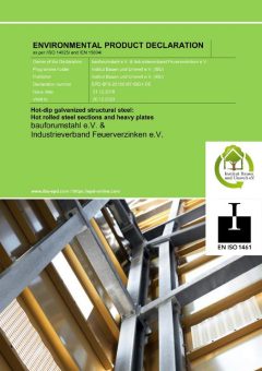 Umweltproduktdeklaration „Feuerverzinkte Baustähle“ jetzt auch in englischer Sprache verfügbar