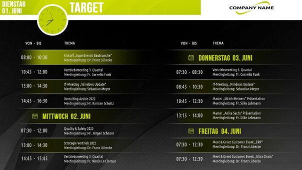 Digitale Türschilder für Outlook, Exchange, Google & Notes