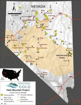 Toogood unterzeichnet verbindliche Absichtserklärung hinsichtlich des Erwerbs des Projekts Table Mountain, einem unbebohrten epithermalen Gold-Silber-System mit geringer Sulfidation in Distriktgröße in Nevada