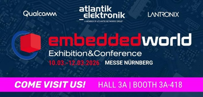 Besuchen Sie uns auf der embedded world 2026 in Nürnberg (10.-12. März 2026)!