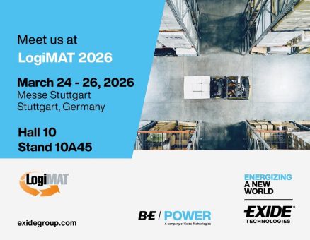 Exide Technologies präsentiert auf der LogiMAT 2026 seine Lösungen für intelligente Flottenelektrifizierung und Energiemanagement