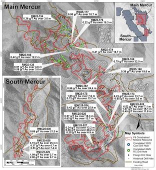 Revival Gold durchteuft bei Bohrungen auf dem Goldprojekt Mercur in Utah 4,2 g/t Gold über 25 Meter