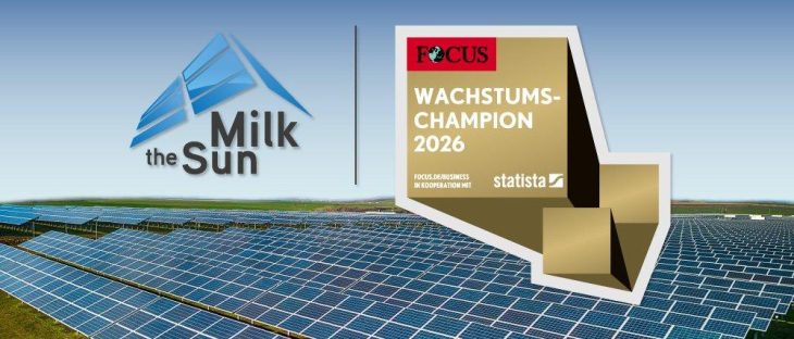 Wachstumschampion 2026: Milk the Sun ist Schrittmacher unter Deutschlands Energieunternehmen