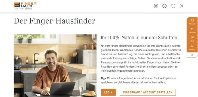 OPEN realisiert Website-Relaunch für FingerHaus mit intelligentem Hausfinder