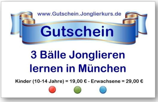 Last-Minute-Geschenk: Gutschein für Jonglierkurs in München