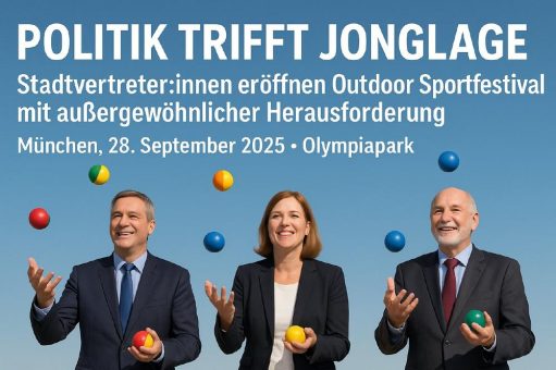 Politik trifft Jonglage: Stadtvertreter:innen eröffnen Outdoor Sportfestival am Sonntag 28. September mit außergewöhnlicher Challenge