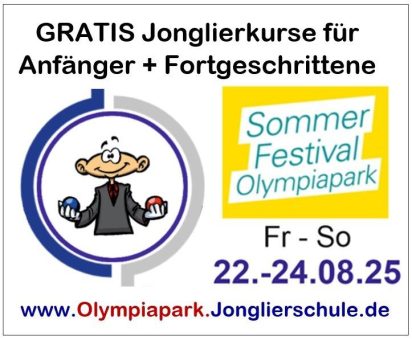 Body & Mind-Wochenende von Freitag 22.8. bis Sonntag 24.8. beim Sommerfestival im Olympiapark