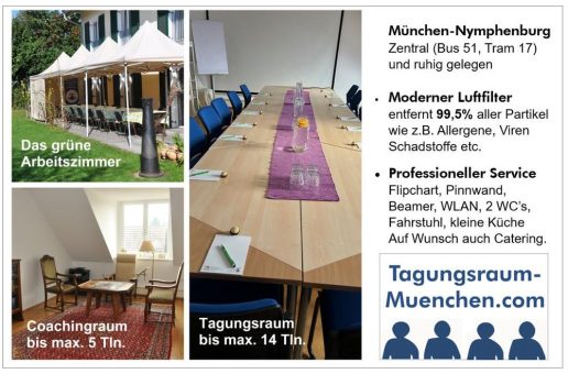 Frischluft statt Frontalbeschallung! Das „Grüne Arbeitszimmer“ in München-Nymphenburg