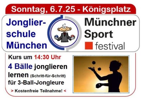 4 Bälle jonglieren für 3-Ball-Jongleure – GRATIS-Workshop am Sonntag, 6.7. um 14:30 Uhr