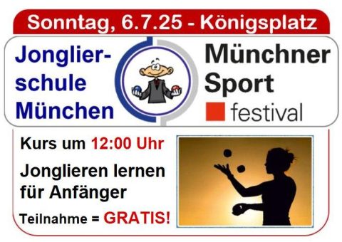 GRATIS-Jonglierkurs beim Münchner Sportfestival am 6. Juli bei Deutschlands erfolgreichstem Jongliertrainer
