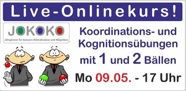 Online-Jonglierkurse GRATIS für Anfänger am Montag, 9. Mai ab 17 Uhr