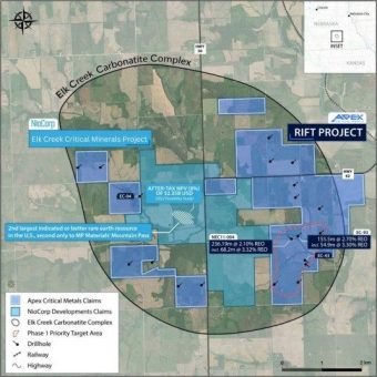 Apex veröffentlicht Update zu Phase-I-Bohrungen im Seltenerdprojekt Rift im US-Bundesstaat Nebraska