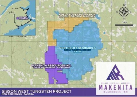 Makenita beginnt mit den Arbeiten auf dem Wolframprojekt Sisson West in New Brunswick