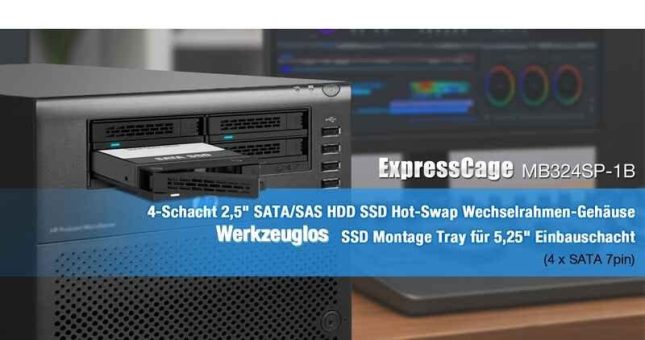 Werkzeugloses, herausnehmbares Tray-Design für NAS- & Homelab-Speicher