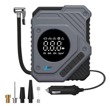AGT 12-V-Kompressor-Luftpumpe ALP-255 mit LED-Display und LED-Licht, 150 psi