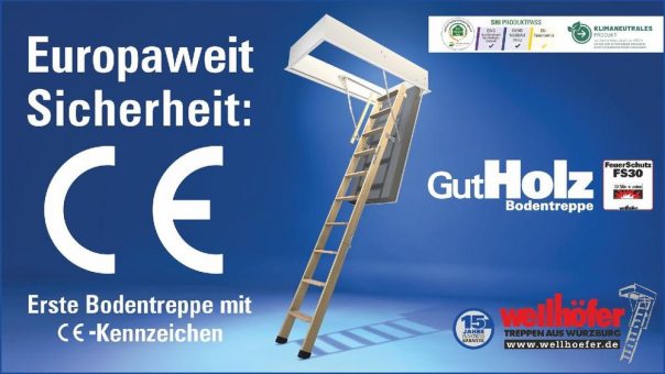 Europaweit Sicherheit: Erste Bodentreppe mit CE-Kennzeichen