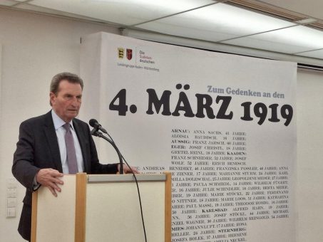 Gedenken als Auftrag: Sudetendeutsche Märzfeier mit Günther H. Oettinger im Haus der Heimat