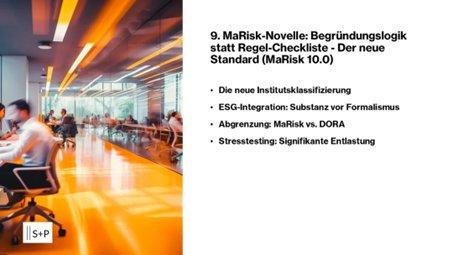 Die 9. MaRisk-Novelle: Paradigmenwechsel vom Regelkatalog zur Begründungslogik