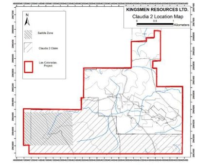 Kingsmen erwirbt zu 100 % den Claim Claudia 2 und fügt dem Silber-Gold-Projekt Las Coloradas das noch nie bebohrte Zielgebiet Saddle sowie Erweiterungen in Distriktgröße hinzu