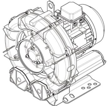 Seitenkanalverdichter e6MSMOR 2,2 kW IE3WR ATEX – sichere Belüftung und Prozessgasführung in explosionsgefährdeten Bereichen