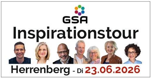 GSA-Inspirationstour 2026 am Dienstag 23.6. in Stuttgart-Herrenberg: HR. Leadership. Zukunft. Live.