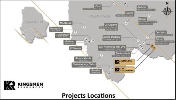 Kingsmen beginnt im Silber-Gold-Projekt Las Coloradas im Bergbaudistrikt Parral in Chihuahua, Mexiko, mit den Bohrungen