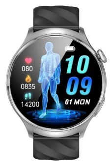 newgen medicals Vitaluhr FBT-230 mit Bluetooth, EKG-Anzeige, Telefonfunktion, App, AMOLED