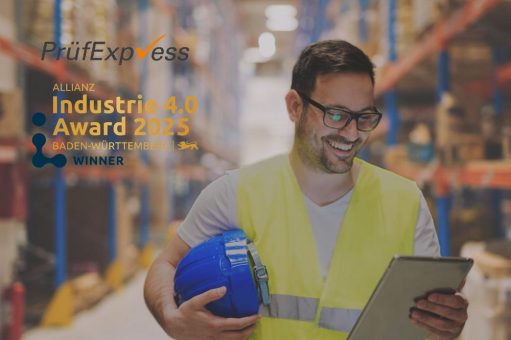 PrüfExpress ausgezeichnet: Allianz Industrie 4.0 Award Baden-Württemberg 2025