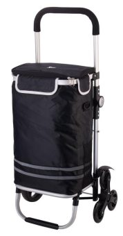 Xcase Klappbarer Treppensteiger-Einkaufstrolley mit Kühlfach, 46 l, 25 kg